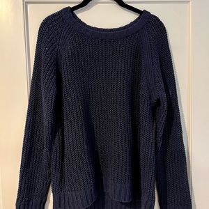 Rag & Bone New York gorgeous navy blue heavy knit sweater - very unique! EUC